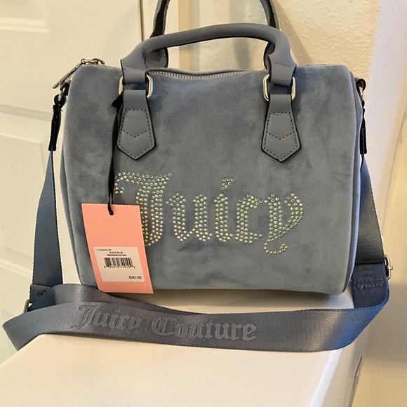 Juicy couture slate blue obsession, satchel with shoulder strap NWT - Picture 1 of 9